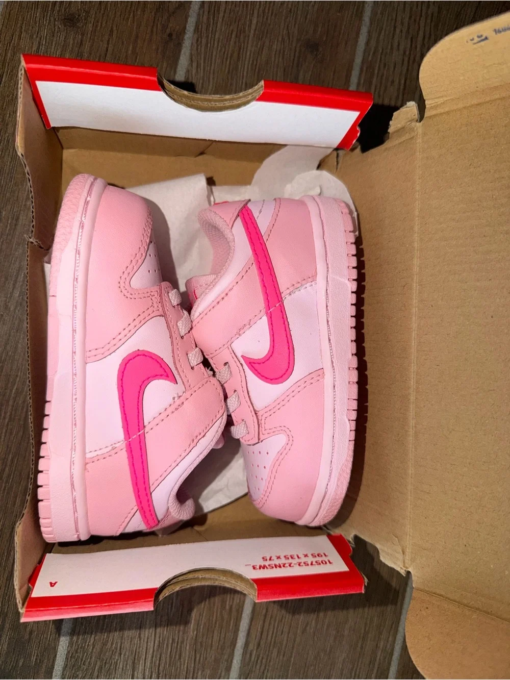 Nike Dunk Low Triple Pink (TD) 7C Brand New